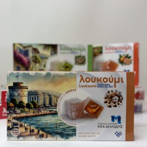 Λουκούμια αμύγδαλο-μαστίχα συσκευασμένα 250gr